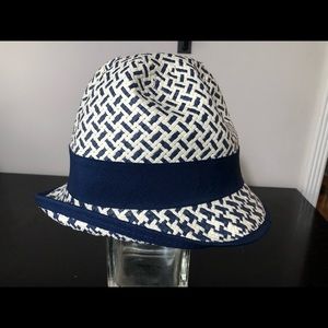 Navy blue and white Calvin Klein fedora sunhat